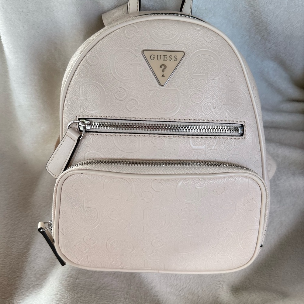 Guess Cream Mini Backpack with Sleek Design